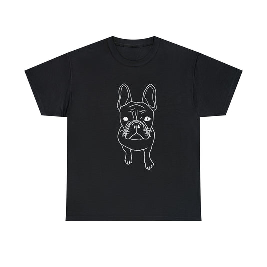 French Bulldog Line Drawing Black T-shirt