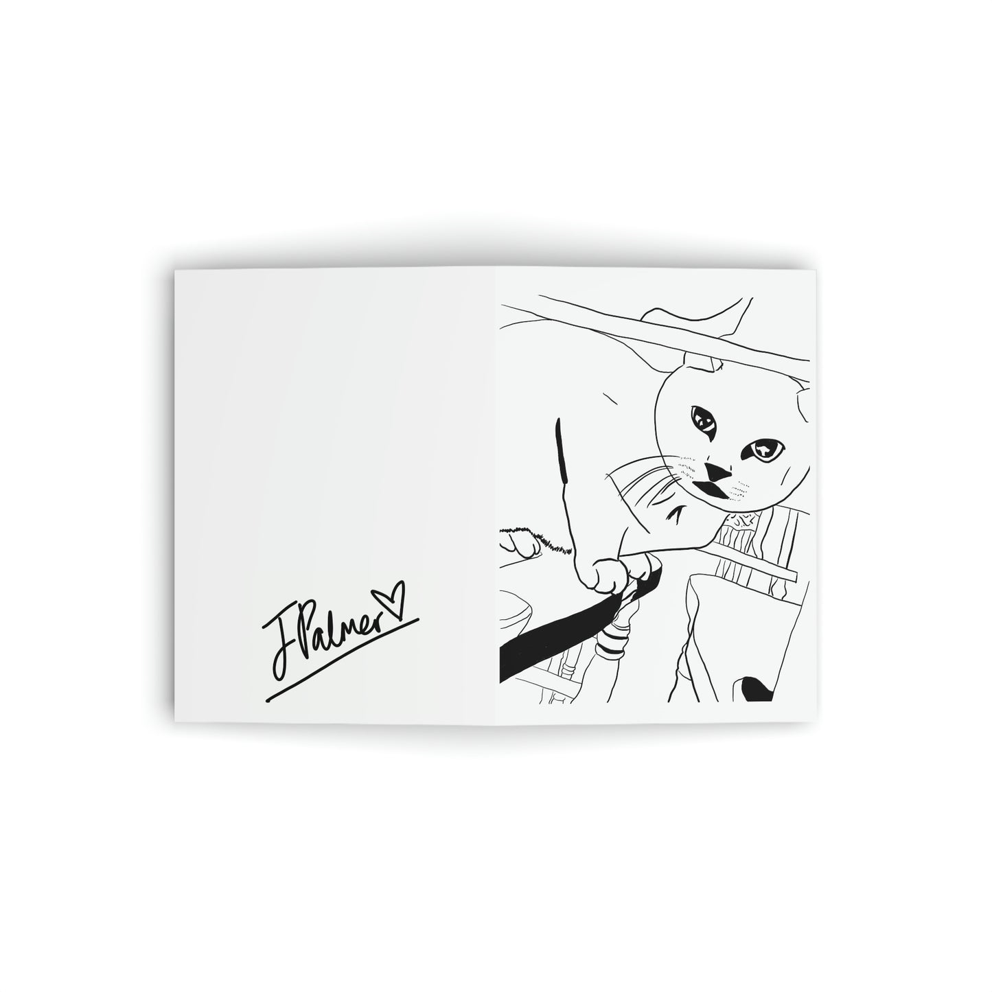 Hiding Cat | Greeting Card
