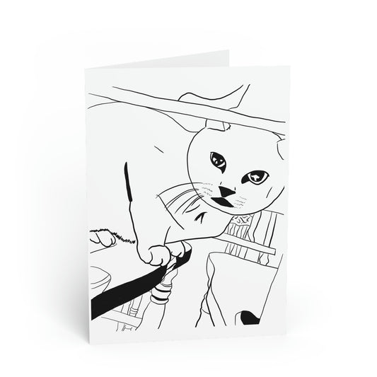 Hiding Cat | Greeting Card