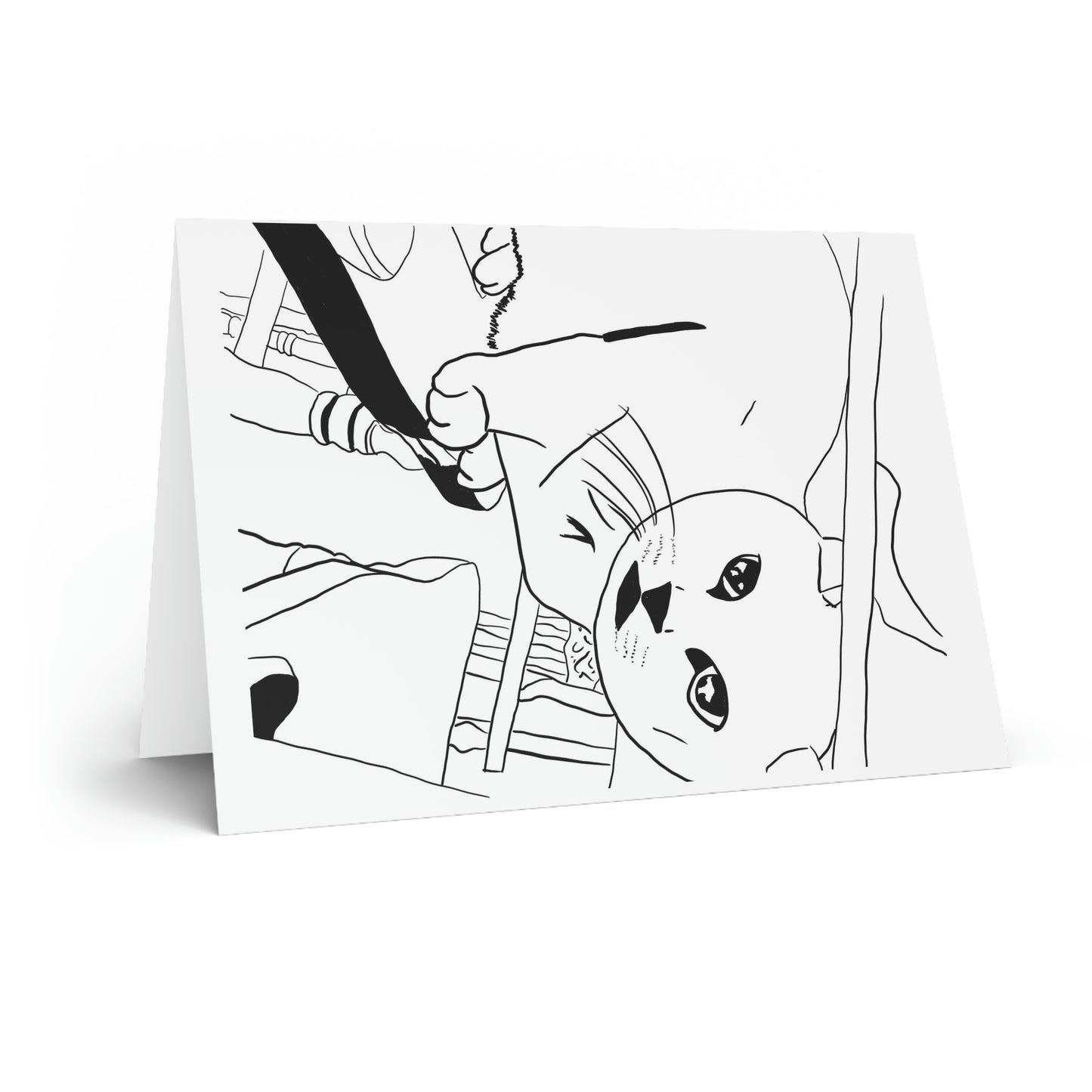 Hiding Cat | Greeting Card
