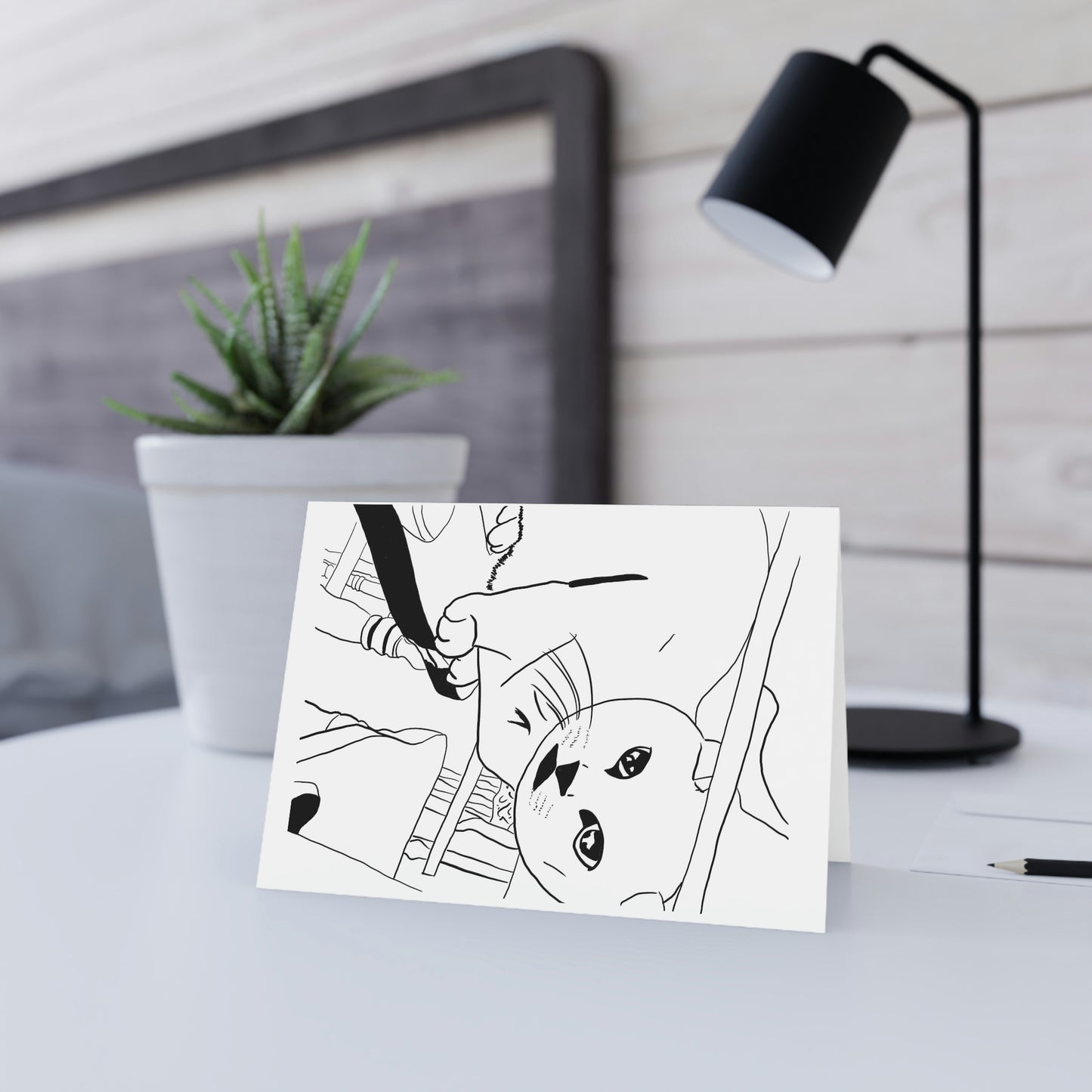 Hiding Cat | Greeting Card