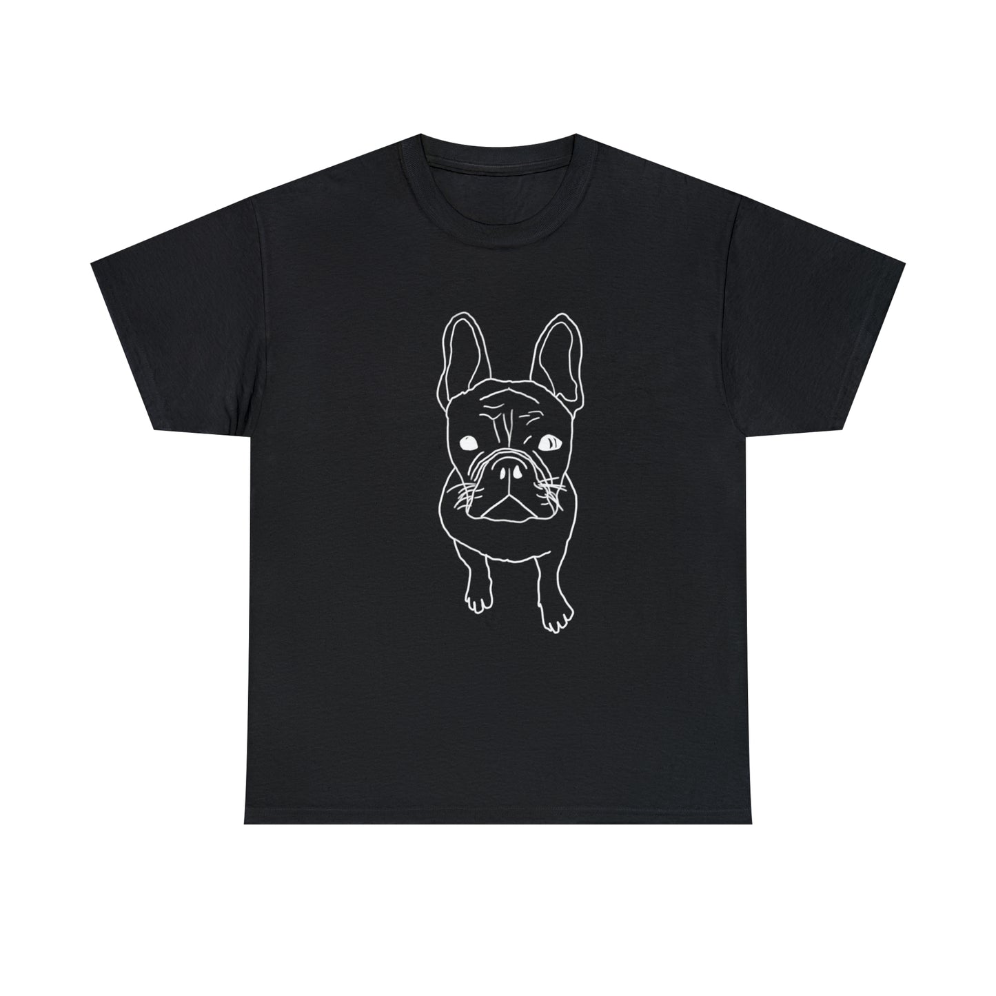 French Bulldog Line Drawing Black T-shirt